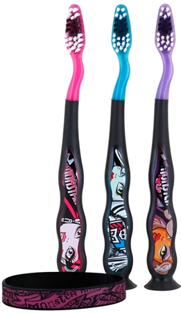 EP Line Monster High escova de dentes para crianças 3 pçs