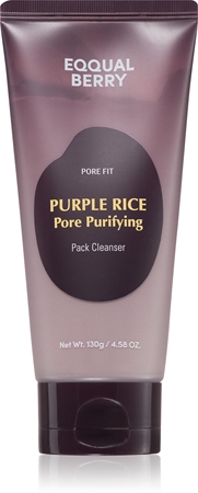 EQQUALBERRY Purple Rice Pore Purifying Pack Cleanser Deep-Cleansing Mousse with an exfoliating effect