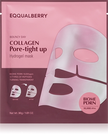 EQQUALBERRY Collagen Pore-Tight Up Hydrogel Mask masca de celule cu efect de fermitate cu textura de gel