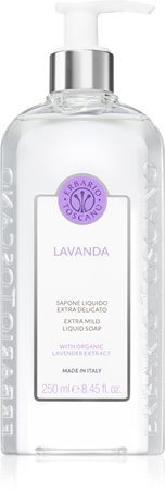 Erbario Toscano Lavanda hellävarainen nestemäinen käsisaippua tuoksuu laventelille