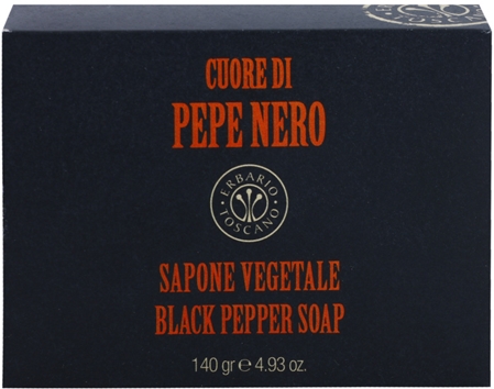 Erbario Toscano Cuore di Pepe Nero Szilárd szappan hidratáló hatással