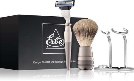 Erbe Solingen Shave Razor 6433 Mach 3 Titan kit de barbear para homens