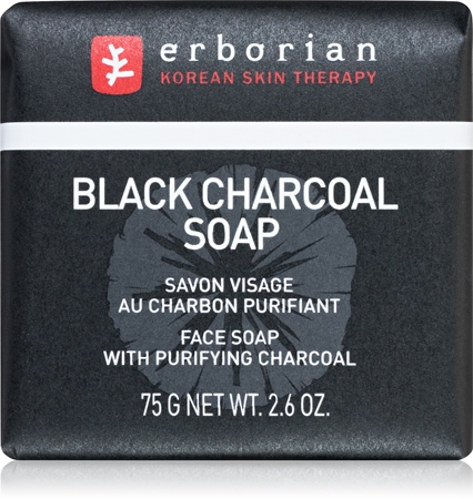 Erborian Black Charcoal sabonete de limpeza para o rosto com carvão bioativo