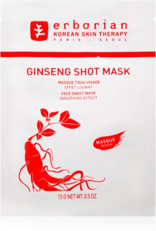 Erborian Ginseng Shot Mask máscara em folha com efeito alisador