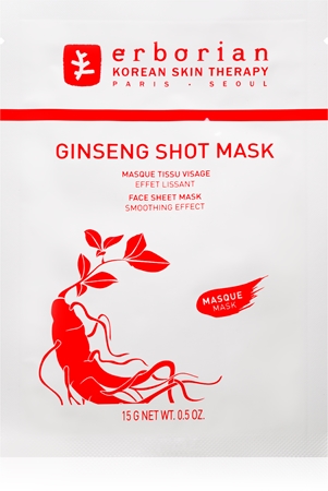 Erborian Ginseng Shot Mask plátýnková maska s vyhlazujícím efektem