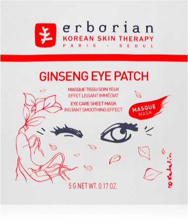 Erborian Ginseng Shot Mask Atdzīvinoša auduma maska acu zonai