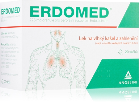 Erdomed Erdomed 225 mg granule na vlhký kašel a zahlenění