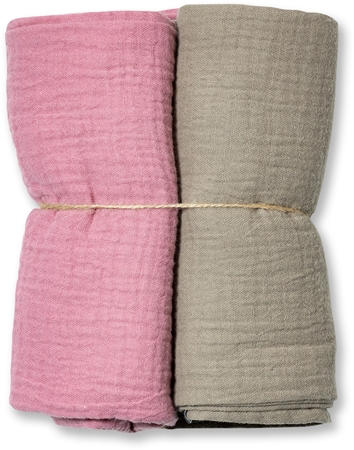 Eseco Muslin Diapers Grey + Pink muselinas