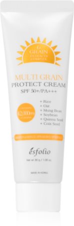 esfolio Protect Cream Multi Grain crème éclaircissante protection solaire SPF 50+