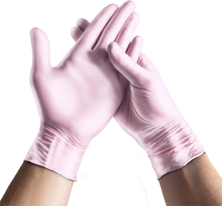 Espeon Nitril Sparkle Pearlescent Pink nitrilinės pirštinės (be pudros)