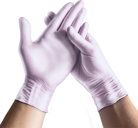 Espeon Nitril Sparkle Pearlescent Violet gants non poudrés en nitrile