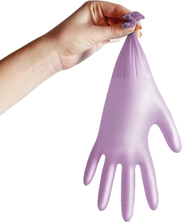 Espeon Nitril Sparkle Pearlescent Violet gants non poudrés en nitrile