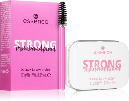 essence Pink and Proud Strong фиксиращ восък за вежди с четка