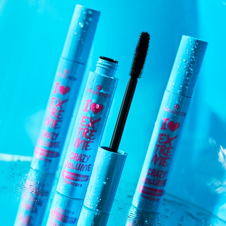 essence I LOVE EXTREME CRAZY VOLUME vandeniui atsparus apimties suteikiantis blakstienų tušas