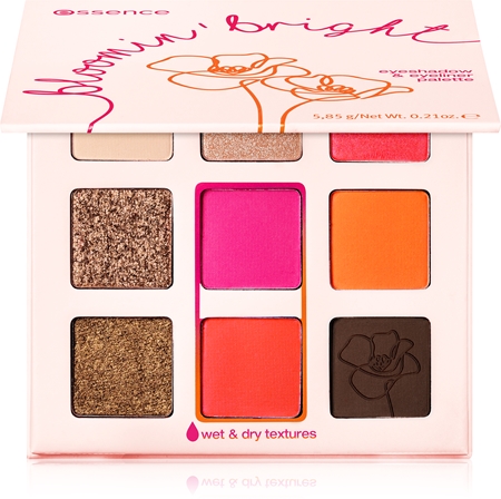 essence Bloomin' Bright Acu ēnu palete