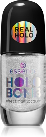 essence HOLO BOMB lak na nehty s holografickým efektem
