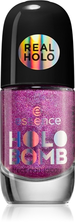 essence HOLO BOMB lak na nehty s holografickým efektem