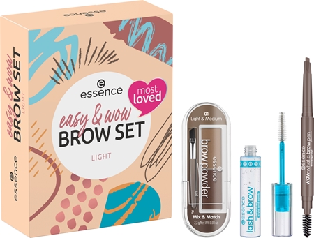 essence easy & WOW σετ δώρου Για τα φρύδια απόχρωση Light