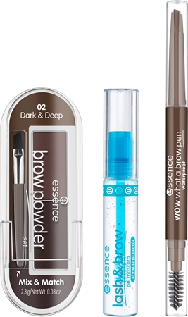 essence easy & WOW zestaw upominkowy do brwi odcień Medium