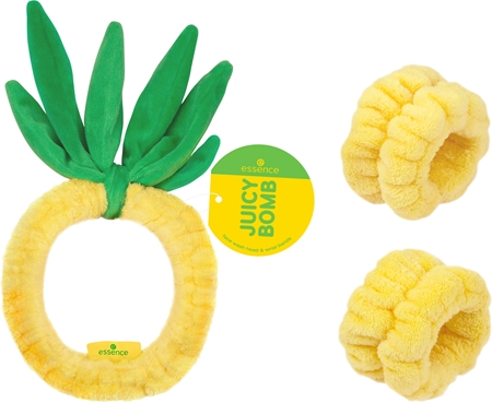 essence Juicy Bomb Party sminklemosó szett spa fejpánttal 01 Pineapple Party