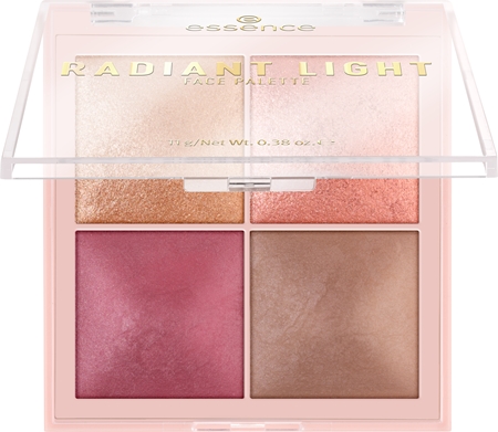 essence Radiant Light paleta de iluminadores e blushes