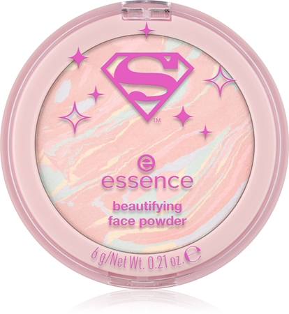 essence Superman kompaktní pudr pro rozjasnění pleti
