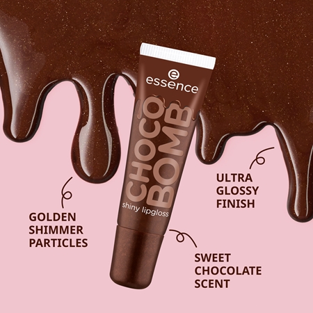 essence Choco Bomb блиск для губ з блискітками