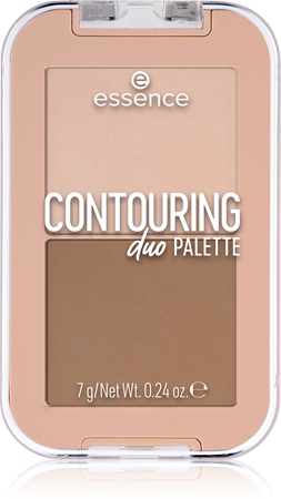 essence CONTOURING DUO PALETTE kontūravimo priemonių paletė