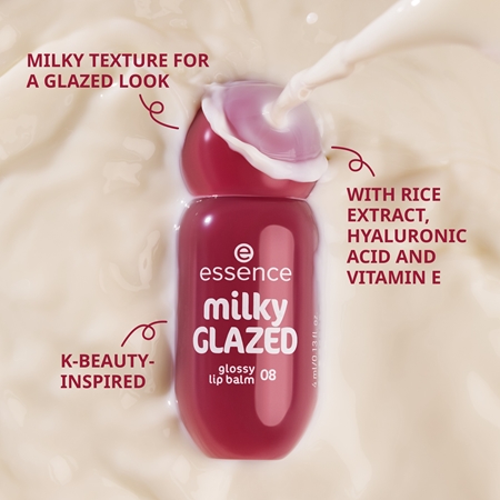 essence milky GLAZED tönender Lippenbalsam mit Glanz