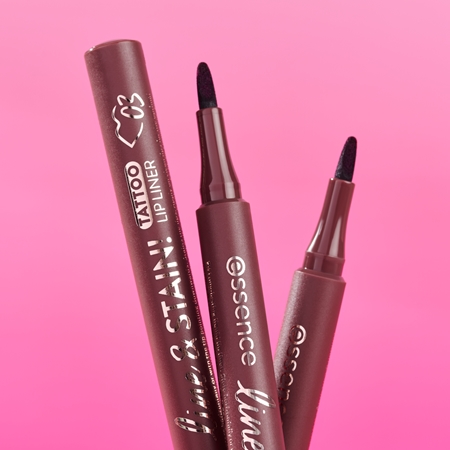 essence line & STAIN! TATTOO Lippenkonturenstift für einen langanhaltenden Effekt