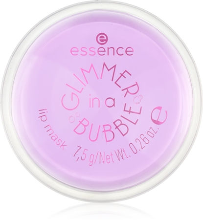 essence GLIMMER IN A BUBBLE hydrating lip mask with glitter