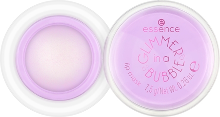essence GLIMMER IN A BUBBLE hydrating lip mask with glitter