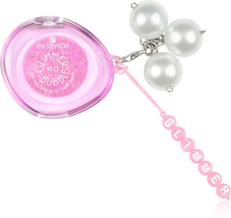 essence GLIMMER IN A BUBBLE Lip and Cheek Tint pH-reactive