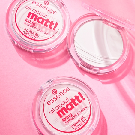 essence All About Matt! pudră transparentă compactă