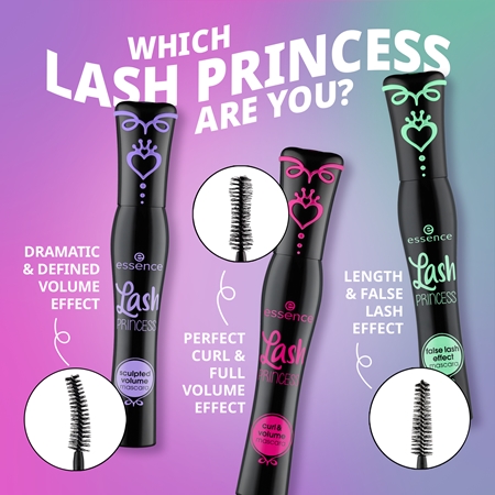 essence Lash PRINCESS mascara modelator pentru volum și gene curbate