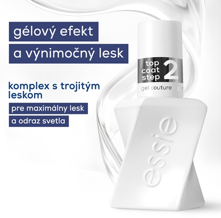 essie Gel by essie vrchný ochranný lak na nechty s leskom