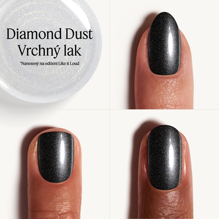 essie Gel by essie vrchný lak na nechty trblietavý