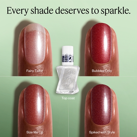 essie Gel by essie top coat glittering