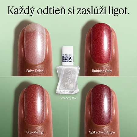 essie Gel by essie vrchný lak na nechty trblietavý