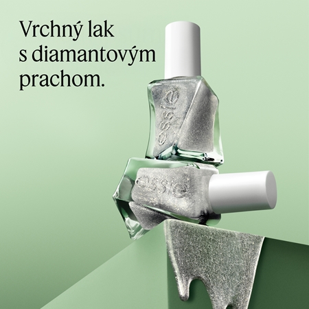 essie Gel by essie vrchný lak na nechty trblietavý