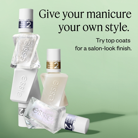 essie Gel by essie top coat glittering