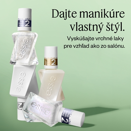 essie Gel by essie vrchný lak na nechty trblietavý