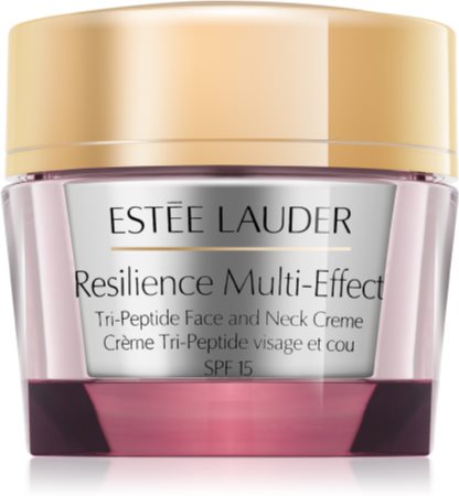 Estée Lauder Resilience Multi-Effect Tri-Peptice Face and Neck Creme SPF 15 creme intensivamente nutritivo para pele seca