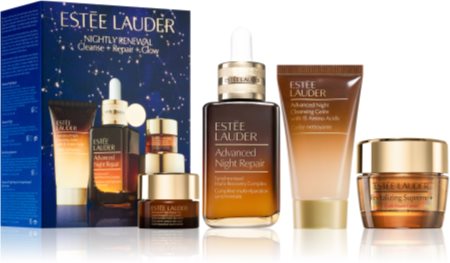 Estée Lauder Holiday Nightly Renewal Cleanse + Repair + Glow Set lote de regalo