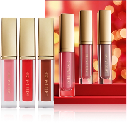 Estée Lauder Holiday Suite Kisses Glossy Pout Mini Lip Oil Trio σετ δώρου