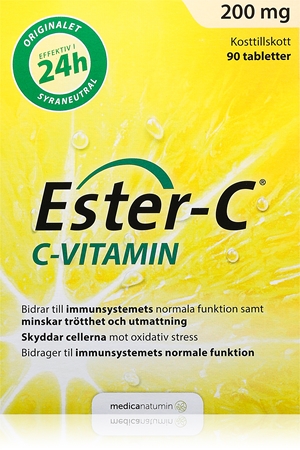 Ester-C Vitamin C 200 mg tablety pro podporu imunity, snížení míry únavy a vyčerpání