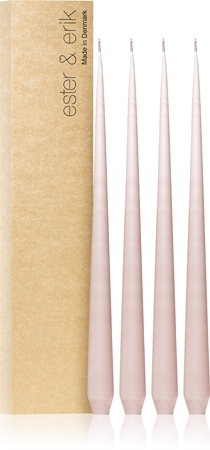 ester & erik taper candle soft rose (no. 52) dekorativní svíčka