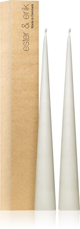 ester & erik cone candles linen grey (no. 22) ukrasna svijeća