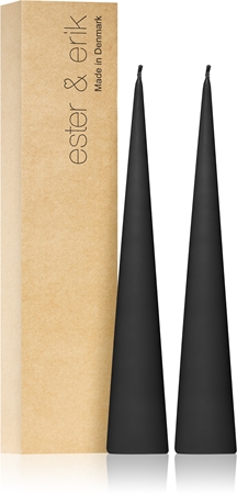 ester & erik cone candles raw black (no. 75) kerze