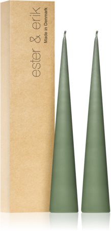 ester & erik cone candles green soil (no. 70) gyertya